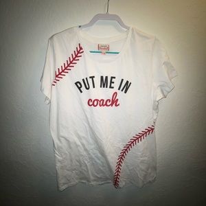 Baseball T-Shirt that says “Put me in coach”